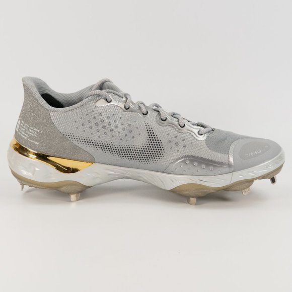 Nike Alpha Huarache Elite 3 Low \'Grey Metallic Gold\' CK0746-006 Baseball size 15 main image 4